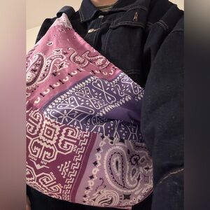 Purple Paisley KAPITAL SNUFKIN hobo bag